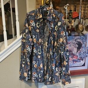 Next Signature 100% Cotton TEXTA Floral Mens Long Sleeve Shirt 3XL